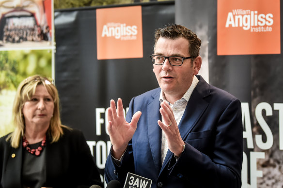 Victorian Premier Daniel Andrews today.