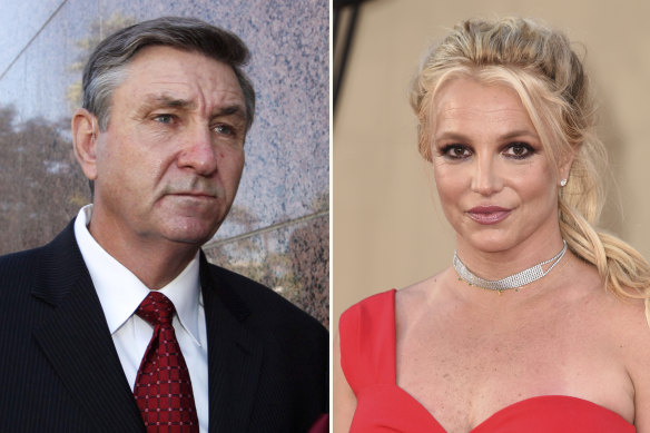 Britney Spears’s father Jamie Spears and the singer.