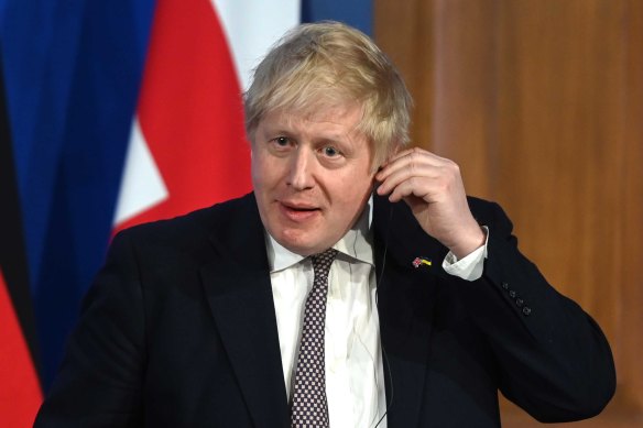 The Russian leader says Boris Johnson urged Ukraine not to sign a peace deal with Russia.