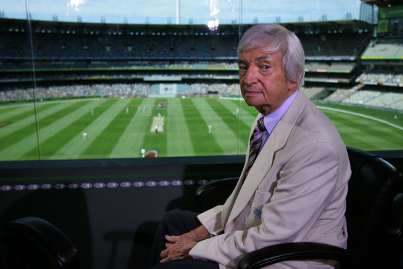 Richie Benaud at the MCG.