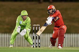 Melbourne's Danielle Wyatt bats. 