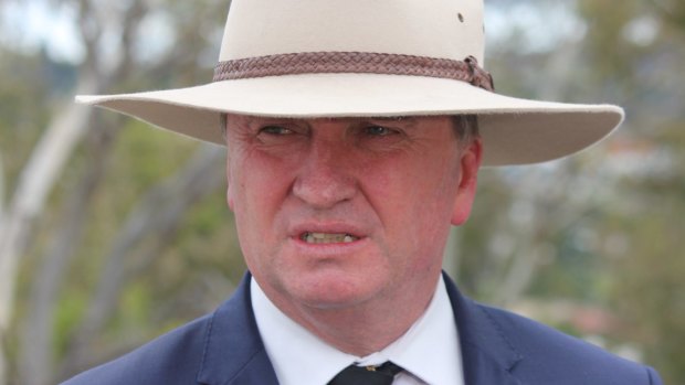 Barnaby Joyce steps down as deputy prime minister and leader of the Nationals at a media conference in Armidale.