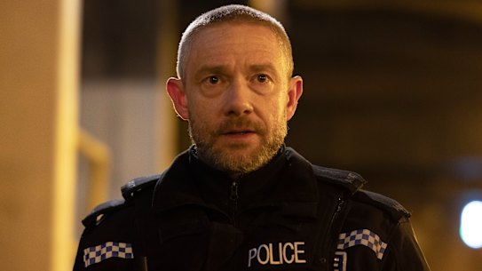 Martin Freeman as police officer Chris Carson, a man on the edge.