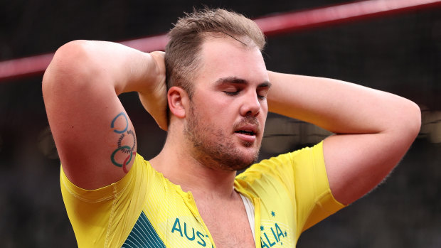 ‘Less than a beer can’: Denny’s personal best discus throw agonisingly short of a medal