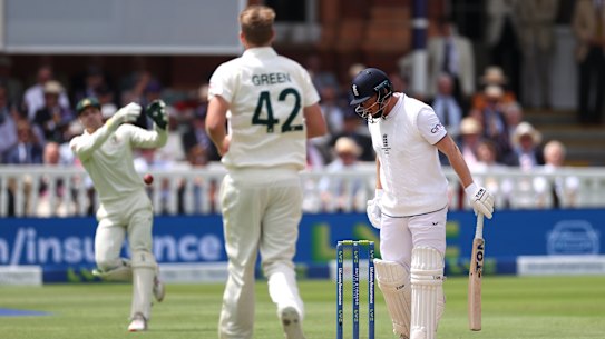Alex Carey stumps Jonny Bairstow at Lord’s; an incident that caused tension in the 2023 Ashes series.
