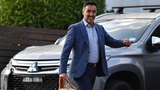 Sevag Chalabian leaves his Rose Bay home in October 2019. 