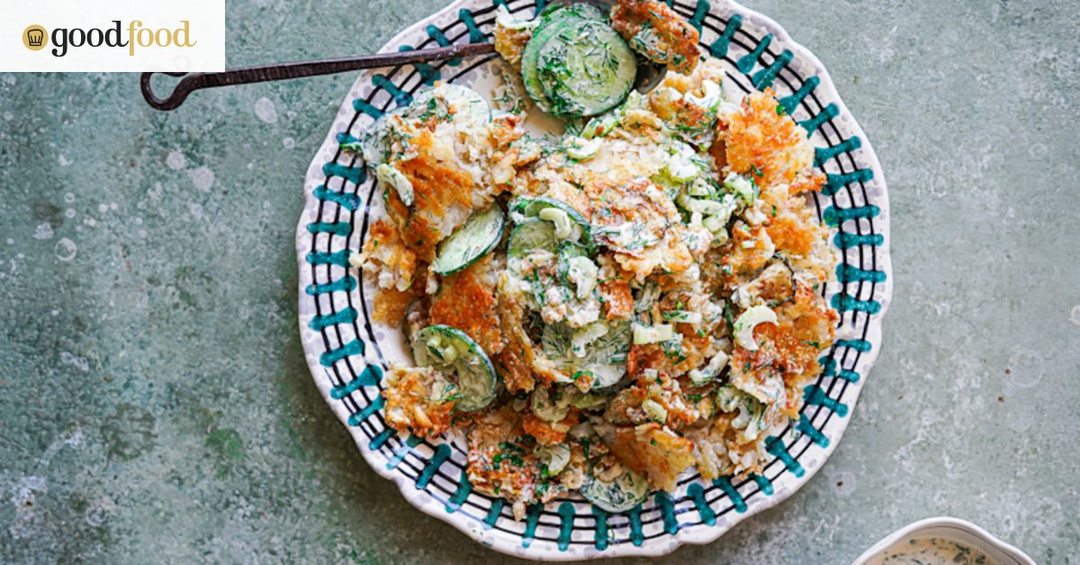 Crispy pickle potato salad