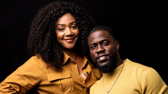 Tiffany Haddish and Kevin Hart in Sydney for the premiere of The Secret Life Of Pets 2.