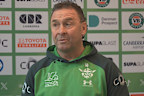 Ricky Stuart speaks to media.