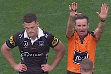Nathan Cleary is sin binned.
