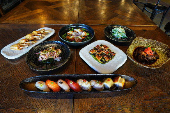 The menu at Izakaya by Tamura features traditional Japanese drinking food as well as sushi and sashimi.