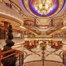 The ship’s grand lobby.