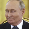 Russian President Vladimir Putin hosts a meeting the day after he turned 72.