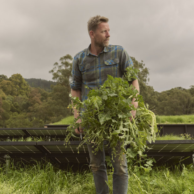 Joost Bakker  at the home he has built for his mother in Monbulk, Victoria.