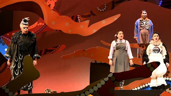 Deborah Cheetham in Victorian Opera’s 2021 production of Parrwang Lifts the Sky.