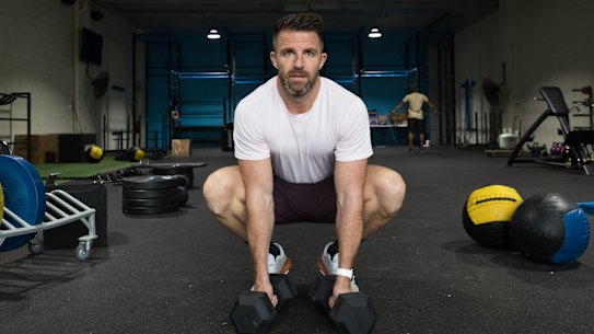 Todd Liubinskas in his gym in Five Dock, Sydney. 
