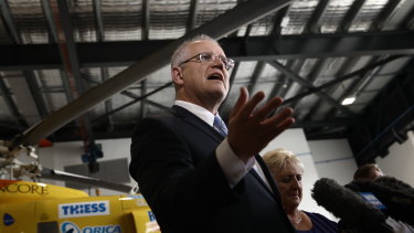 Prime Minister Scott Morrison campaigns last week.