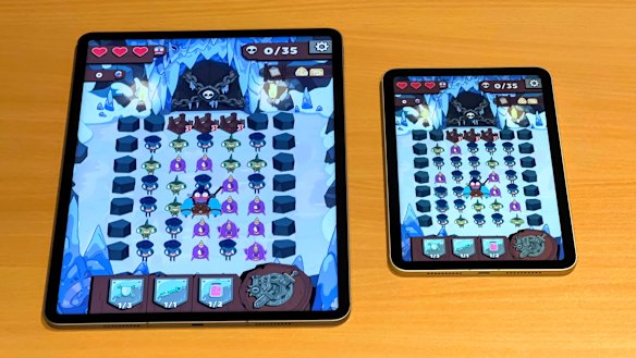 The iPad Pro 12.9-inch has more than twice the surface area of the iPad Mini, and is more than twice as heavy.