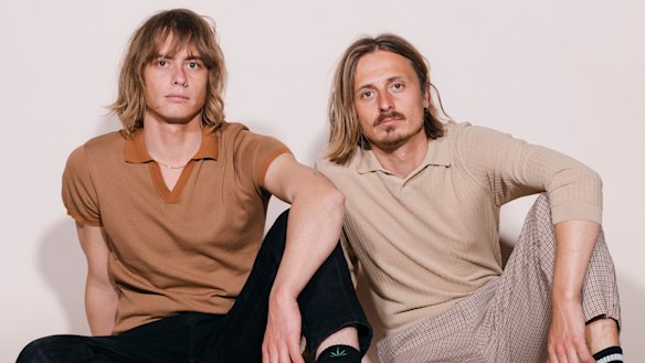 Louis (left) Leimbach and Oliver Leimbach of the Sydney indie pop  band Lime Cordiale are contenders to be nominated for album of the year. 