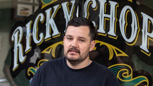 Barber Ricky Jefferies managed to detain the alleged attacker.