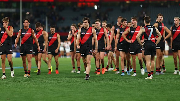 The Bombers are one loss away from equaling the club's record losing streak.