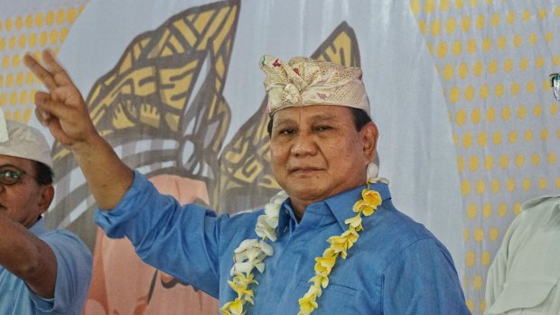 Indonesian presidential Prabowo Subianto.