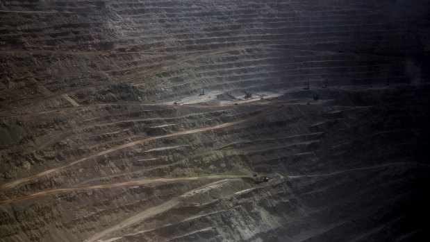 The Codelco Chuquicamata open pit copper mine near Calama, Chile.