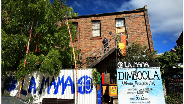 The iconic La Mama theatre in Faraday Street, Carlton.