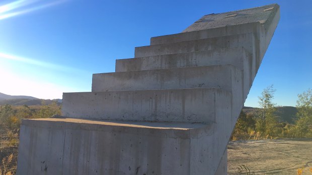 The Cotter Dam’s curious staircase to nowhere.