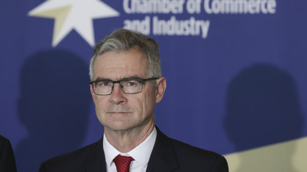 The outgoing chief executive of the Australian Chamber of Commerce and Industry, James Pearson. 