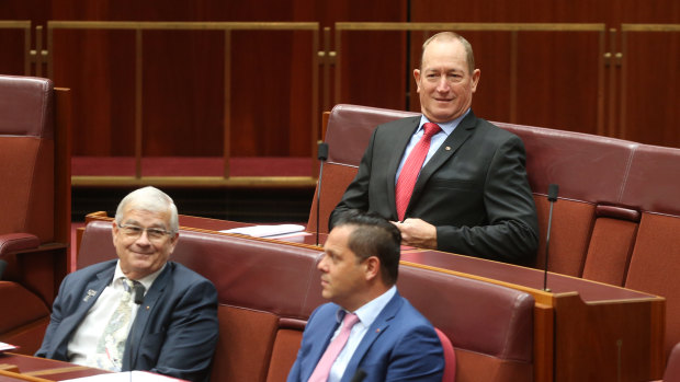 Brian Burston, bottom left, and Fraser Anning, top right.