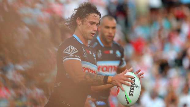 Cronulla Sharks halfback Nicho Hynes.