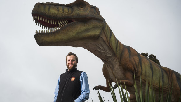 Ben Wardle is excited to announce the new T-Rex model at the popular National Dinosaur Museum.