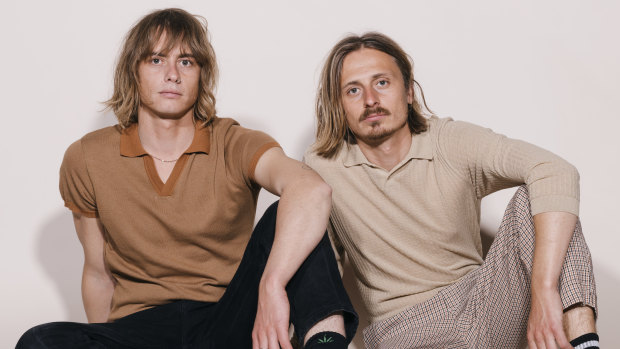 Louis (left) Leimbach and Oliver Leimbach of the Sydney indie pop  band Lime Cordiale are contenders to be nominated for album of the year. 