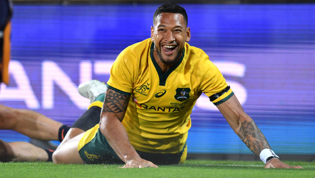 Centre of attention: Israel Folau will play at outside centre for the first time for the Wallabies against New Zealand.