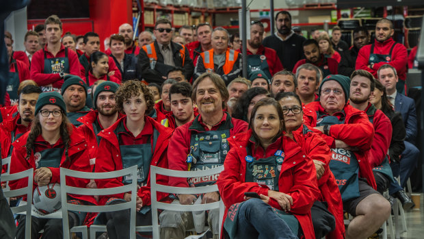 Bunnings hired 180 staff members, 40 of whom were relocated from other stores. 