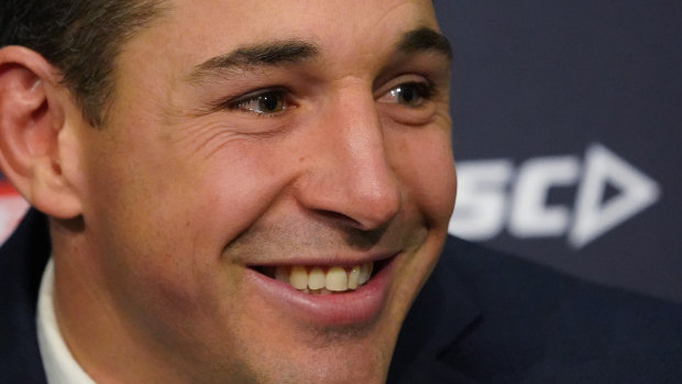 Champion fullback Billy Slater revealed his retirement plans at a press conference in Melbourne yesterday.