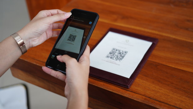 A touchless world: QR codes turn analogue transactions into digital ones. 