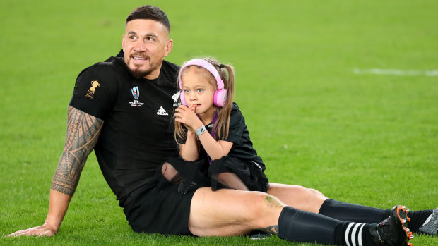 Sonny Bill Williams had daughter Imaan by his side after he farewelled international rugby on Friday night.