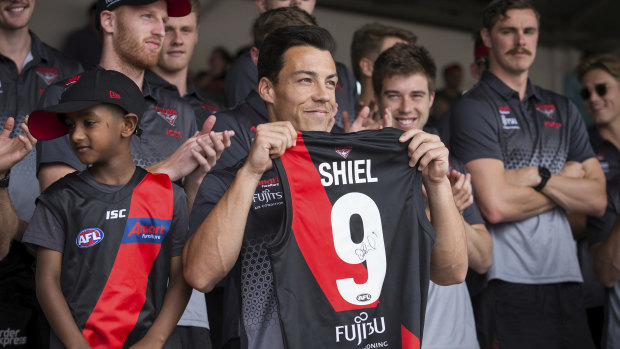 Dylan Shiel at the family day.