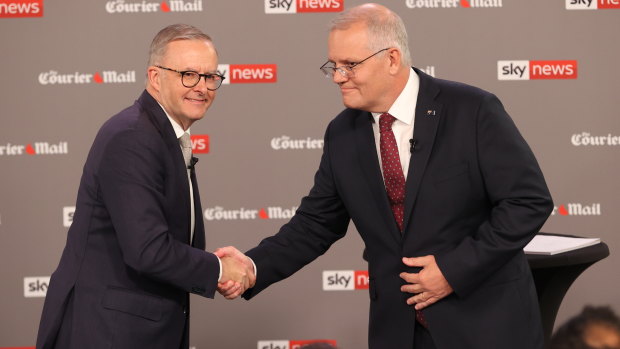 There were no goals scored in Anthony Albanese and Scott Morrison’s first debate.