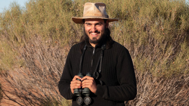 Simon Gorta, the UNSW science student whose research on sea-bird numbers has been published in a peer-reviewed journal, shown firmly on dry land.