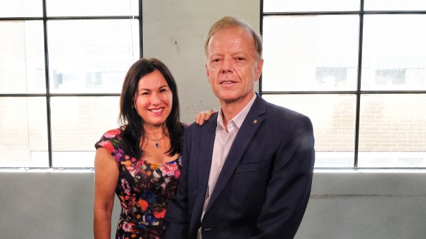 Philanthropists Tania de Jong and Peter Hunt at their office in Melbourne, on Tuesday 29 January.