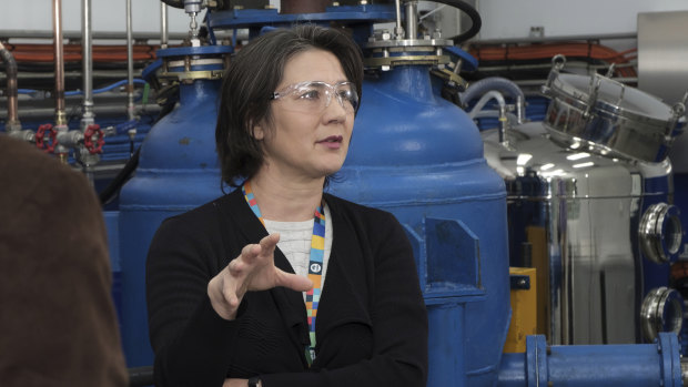 CSIRO scientist Deborah Lau at Boron Molecular, commercial partner for the MS3 resin project.