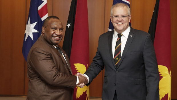 Prime Minister of PNG James Marape and Prime Minister Scott Morrison denied any asylum seekers were in detention because they were free to move on Manus Island.
