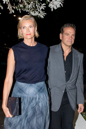 Lachlan and Sarah Murdoch arriving at Thursday night’s charity dinner at Catalina in Rose Bay.