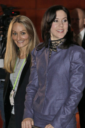 Eva Kruse (left) with Crown Princess Mary.