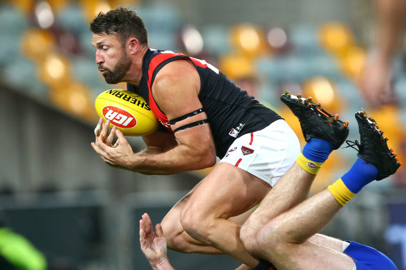 Cale Hooker in action at the Gabba last week. 
