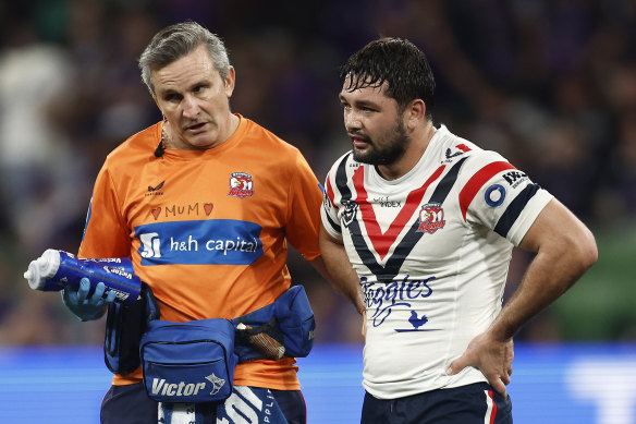 Roosters hooker Brandon Smith is losing the support of teammates.