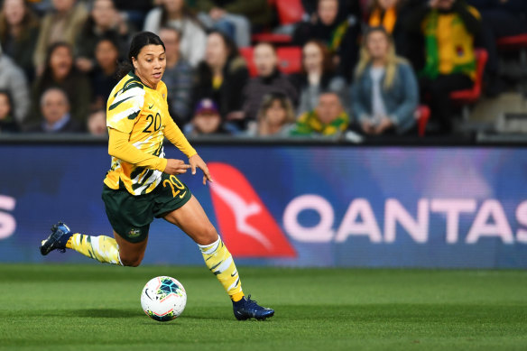 In doubt: Sam Kerr and the Matildas no certainty to play the Olympic Qualifiers. 